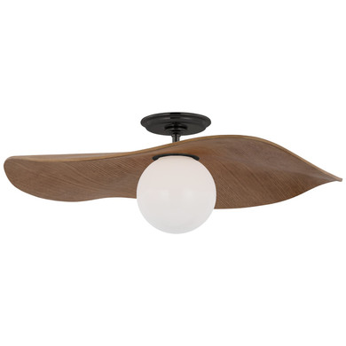 Semi-Flush Mts. Glass Down by Visual Comfort Signature ( 268 | WS 4040BZ-NO Mahalo ) 