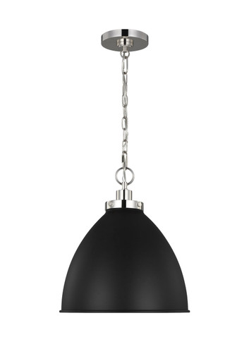 Pendants Metal Shade by Visual Comfort Studio ( 454 | CP1291MBKPN Wellfleet ) 
