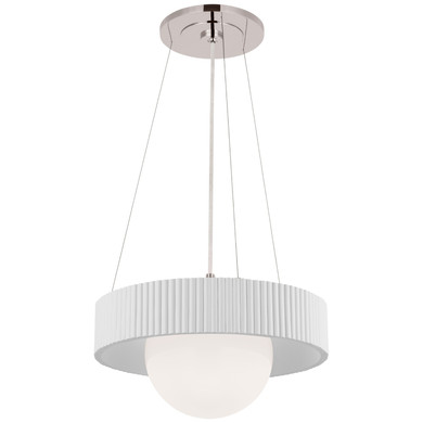 Mini Chandeliers Glass Shade by Visual Comfort Signature ( 268 | WS 5000PN/WHT-WG Arena ) 
