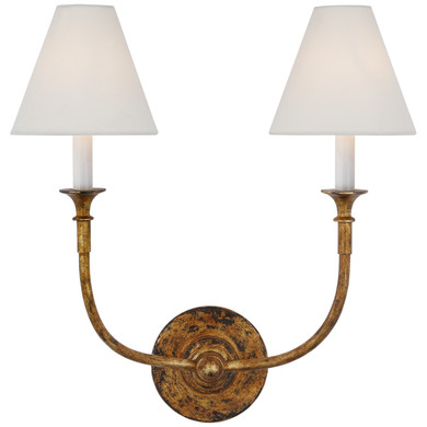 Sconces Double Candle by Visual Comfort Signature ( 268 | TOB 2451AG-L Piaf ) 