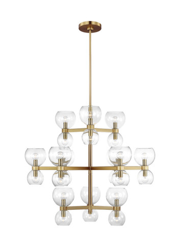 Mid. Chandeliers Glass Up by Visual Comfort Studio ( 454 | KSC10124BBSCG Londyn ) 