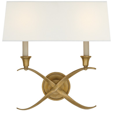 Sconces Double Candle by Visual Comfort Signature ( 268 | CHD 1191AB-L Cross Bouillotte ) 