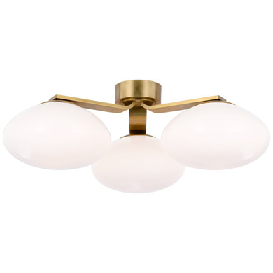 Flush Mounts Glass Down by Visual Comfort Signature ( 268 | CD 4015SB-WG Marisol ) 