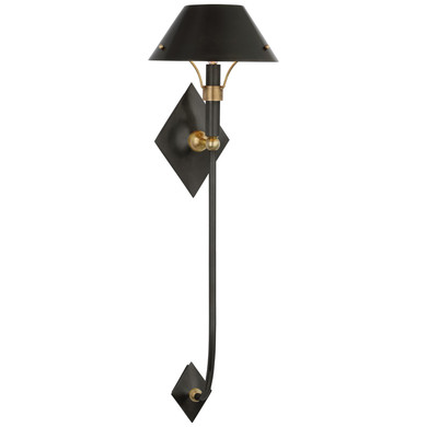 Sconces Single Candle by Visual Comfort Signature ( 268 | TOB 2723BZ/HAB-BZ Turlington ) 