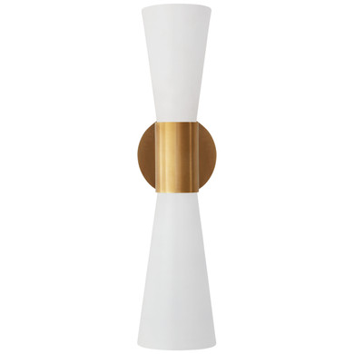 Sconces Double Candle by Visual Comfort Signature ( 268 | ARN 2009HAB/WHT Clarkson ) 