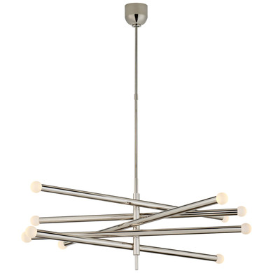 Large Chandeliers Geometric/Linear by Visual Comfort Signature ( 268 | KW 5587PN-ECG Rousseau ) 