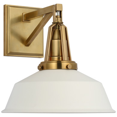 Sconces Directional/Cylinder by Visual Comfort Signature ( 268 | CHD 2455AB-WHT Layton ) 