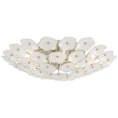 Semi-Flush Mts. Bowl Style by Visual Comfort Signature ( 268 | KS 4066PN-CRE Leighton ) 