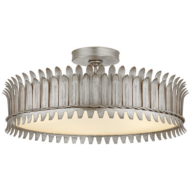Semi-Flush Mts. Drum Shade by Visual Comfort Signature ( 268 | SK 4207BSL Leslie ) 