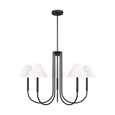 Large Chandeliers Candle by Visual Comfort Studio ( 454 | DJC1035MBK Porteau ) 