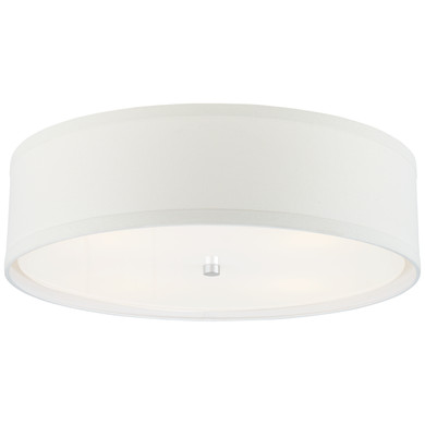 Flush Mounts Drum Shade by Visual Comfort Signature ( 268 | KS 4072BSL-L Walker ) 