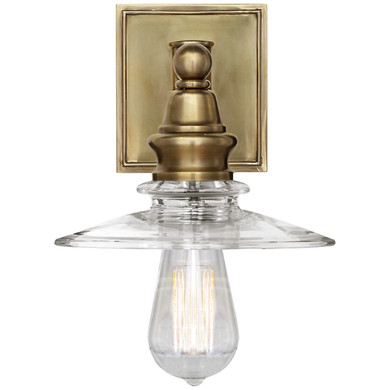 Sconces Single Glass by Visual Comfort Signature ( 268 | CHD 2473AB-CG Covington ) 