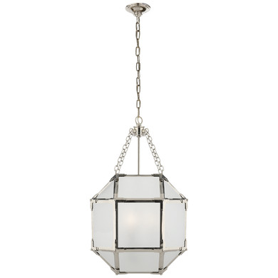 Foyer/Hall Lanterns Glass w/Frame by Visual Comfort Signature ( 268 | SK 5008PN-FG Morris ) 