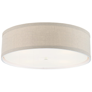 Flush Mounts Drum Shade by Visual Comfort Signature ( 268 | KS 4072LC-NL Walker ) 