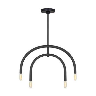Mid. Chandeliers Candle by Visual Comfort Studio ( 454 | DJC1114MBK Hadden ) 