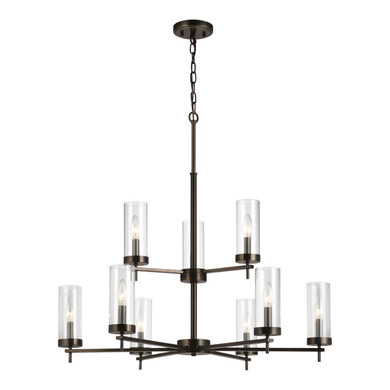 Mid. Chandeliers Glass Up by Visual Comfort Studio ( 454 | 3190309-778 Zire ) 