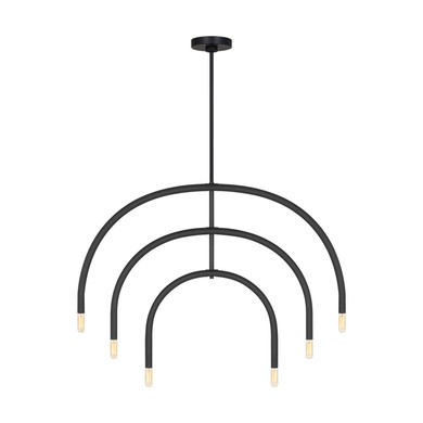 Pendants Exposed Lamps by Visual Comfort Studio ( 454 | DJC1126MBK Hadden ) 