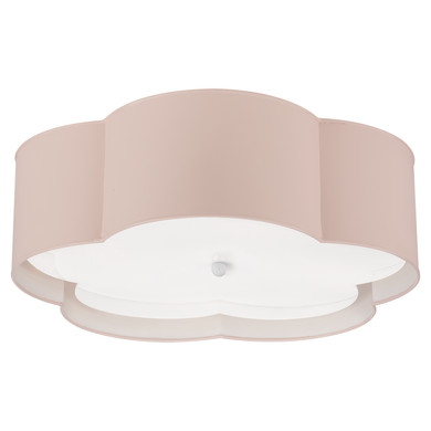 Flush Mounts Drum Shade by Visual Comfort Signature ( 268 | KS 4118PNK/WHT-FA Bryce ) 