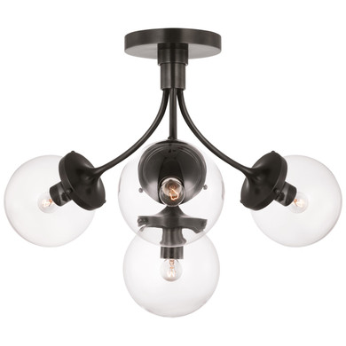 Semi-Flush Mts. Glass Down by Visual Comfort Signature ( 268 | KS 4407BZ-CG Prescott ) 