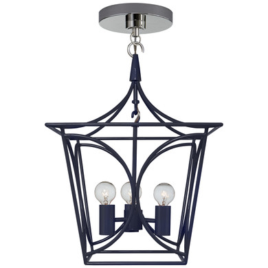Foyer/Hall Lanterns Open Frame by Visual Comfort Signature ( 268 | KS 5143NVY/PN Cavanagh ) 