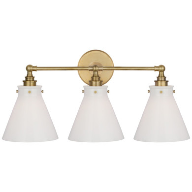 Bathroom Fixtures Three Lights by Visual Comfort Signature ( 268 | CHD 2529AB-WG Parkington ) 