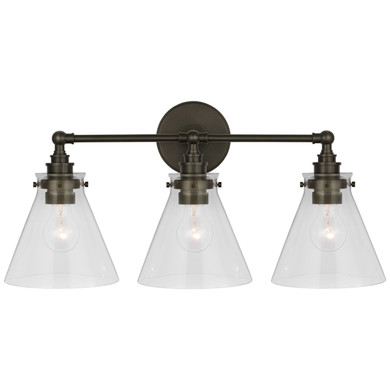 Bathroom Fixtures Three Lights by Visual Comfort Signature ( 268 | CHD 2529BZ-CG Parkington ) 