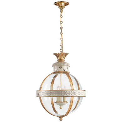 Foyer/Hall Lanterns Glass w/Frame by Visual Comfort Signature ( 268 | CHC 2111AW-CG Crown Top Globe ) 