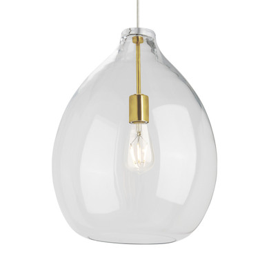 Pendants Glass Down by Visual Comfort Modern ( 182 | 700TDQNTPCNB Quinton ) 