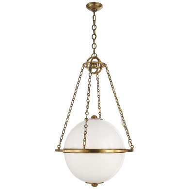 Foyer/Hall Lanterns Glass w/Frame by Visual Comfort Signature ( 268 | CHC 2135AB-WG Modern Globe ) 