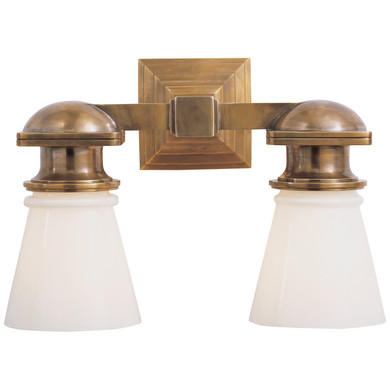 Bathroom Fixtures Two Lights by Visual Comfort Signature ( 268 | SL 2152HAB-WG NY Subway ) 