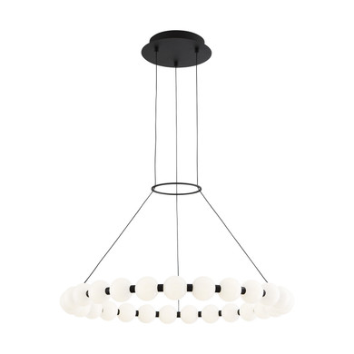 Mid. Chandeliers Glass Down by Visual Comfort Modern ( 182 | 700OBT30B-LED927 Orbet ) 