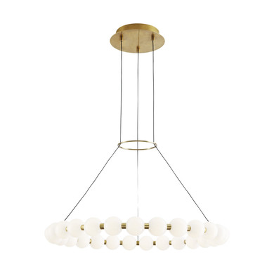 Mid. Chandeliers Glass Down by Visual Comfort Modern ( 182 | 700OBT30NB-LED927 Orbet ) 