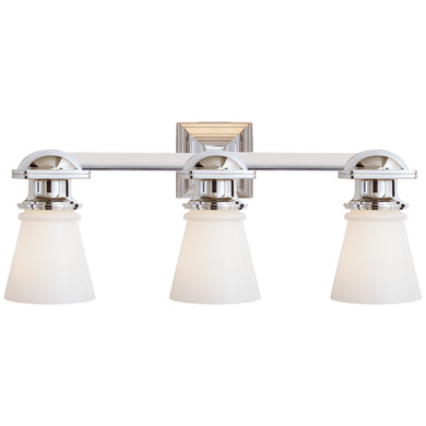 Bathroom Fixtures Three Lights by Visual Comfort Signature ( 268 | SL 2153PN-WG NY Subway ) 