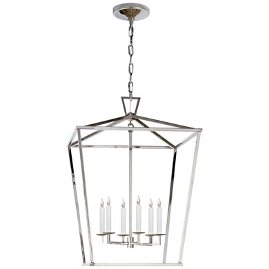 Foyer/Hall Lanterns Open Frame by Visual Comfort Signature ( 268 | CHC 2176PN Darlana ) 