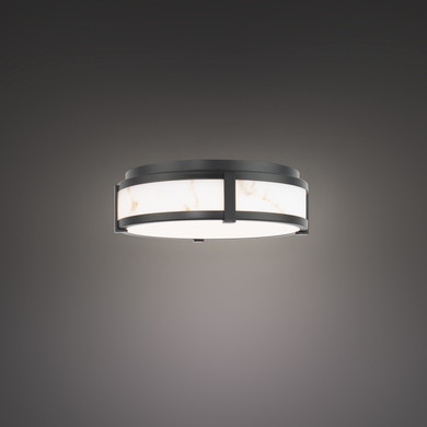 Flush Mounts Drum Shade by W.A.C. Lighting ( 34 | FM-27218-BK Constantine ) 
