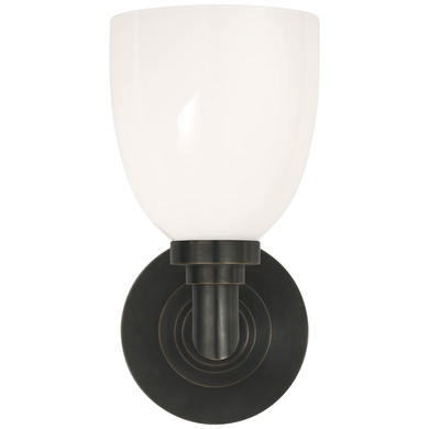 Sconces Single Glass by Visual Comfort Signature ( 268 | SL 2841BZ-WG Wilton ) 