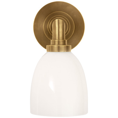 Sconces Single Glass by Visual Comfort Signature ( 268 | SL 2841HAB-WG Wilton ) 