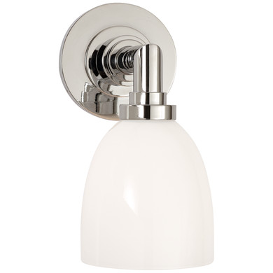 Sconces Single Glass by Visual Comfort Signature ( 268 | SL 2841PN-WG Wilton ) 