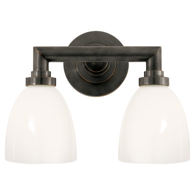 Bathroom Fixtures Two Lights by Visual Comfort Signature ( 268 | SL 2842BZ-WG Wilton ) 