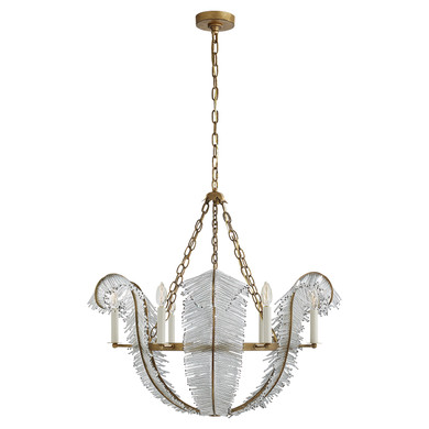 Mid. Chandeliers Glass Up by Visual Comfort Signature ( 268 | NW 5051GI Calais ) 