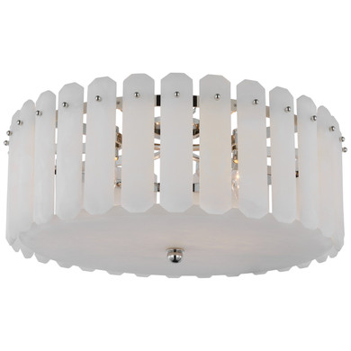 Flush Mounts Drum Shade by Visual Comfort Signature ( 268 | ARN 4126PN-ALB Bonnington ) 