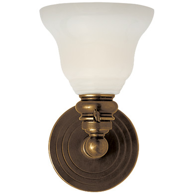 Sconces Single Glass by Visual Comfort Signature ( 268 | SL 2931HAB/SLEG-WG Boston ) 