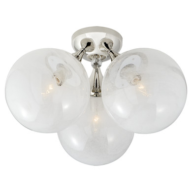 Semi-Flush Mts. Glass Down by Visual Comfort Signature ( 268 | ARN 4401PN-WG Cristol ) 