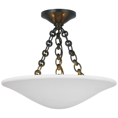 Semi-Flush Mts. Bowl Style by Visual Comfort Signature ( 268 | ARN 4425BZ-PW Mollino ) 