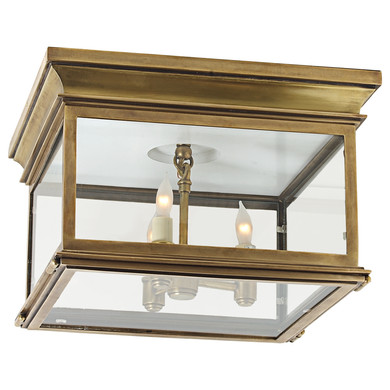 Flush Mounts Cage Style by Visual Comfort Signature ( 268 | CHO 4311AB-CG Club Square ) 