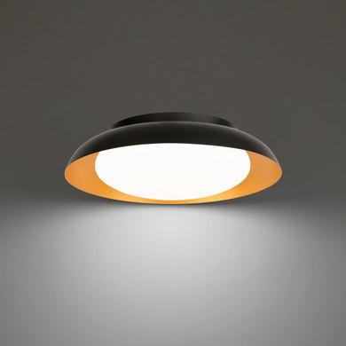 Flush Mounts Glass Down by W.A.C. Lighting ( 34 | FM-49118-BK/GO Taurus ) 