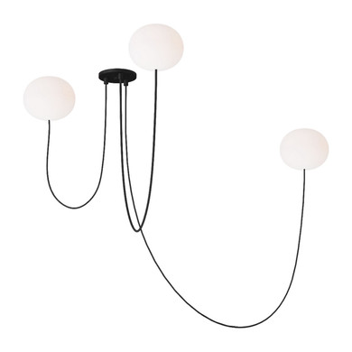 Mid. Chandeliers Glass Up by Visual Comfort Modern ( 182 | PBCH35927OPB Helium ) 