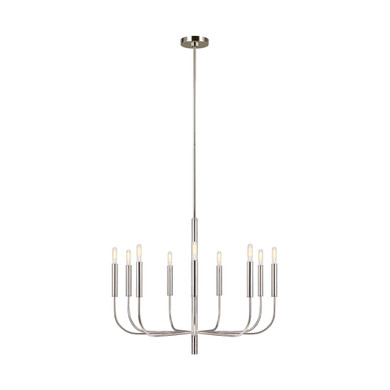 Mid. Chandeliers Candle by Visual Comfort Studio ( 454 | EC1009PN Brianna ) 