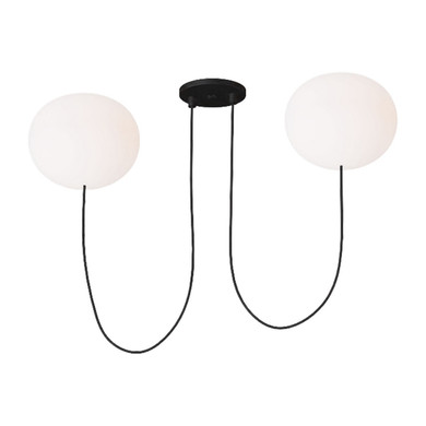 Mid. Chandeliers Glass Up by Visual Comfort Modern ( 182 | PBCH36227OPB Helium ) 