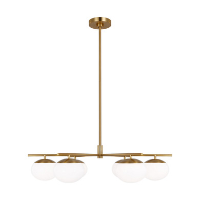 Mid. Chandeliers Glass Down by Visual Comfort Studio ( 454 | EC1246BBS Lune ) 